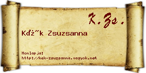 Kék Zsuzsanna névjegykártya
