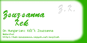 zsuzsanna kek business card